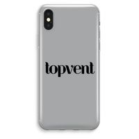 Topvent Grijs Zwart: iPhone XS Max Transparant Hoesje - thumbnail