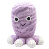 natureZOO knuffeldier octopus xl gehaakt 40 cm paars