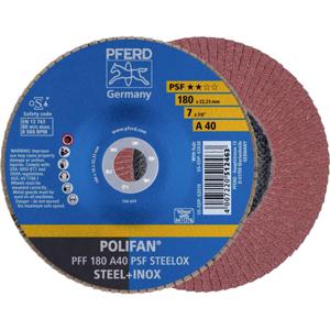 PFERD 67644185 PFF 180 A 40 PSF STEELOX Lamellenschijf Diameter 180 mm Boordiameter 22.23 mm RVS, Staal 10 stuk(s)