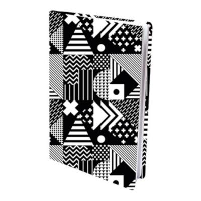Dresz boekenkaft Memphis A4 textiel/elastaan zwart/wit Dresz boekenkaft Memphis A4 textiel/elastaan zwart/wit
