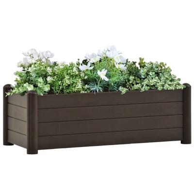 vidaXL Plantenbak verhoogd 100x43x35 cm PP mokka vidaXL Plantenbak verhoogd 100x43x35 cm PP mokka