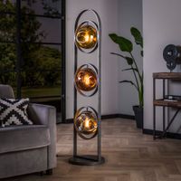 LifestyleFurn Vloerlamp Sylvana 160cm - Oud Zilver