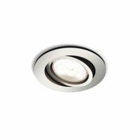 Philips Warm Glow inbouwspot Shellbark rond 4,5w - 2700K - 9cm mat chroom 5020117P0