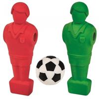 Moses set gummen Kick It 8 cm junior rood/groen 3 delig