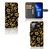 iPhone 13 Pro Hoesje Gouden Bloemen