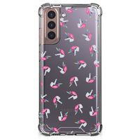 Doorzichtige Silicone Hoesje voor Samsung Galaxy S21 Plus Unicorns