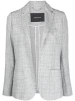 Kiton blazer en lin à carreaux - Gris