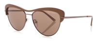 Daniel Hechter zonnebril DHS253 dames ovaal RVS cat. 3 bruin