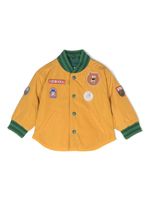 Stella McCartney Kids veste bomber à détail de patchs - Jaune