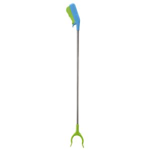 8x Zwerfvuilgrijpers/afvalgrijpers voor kinderen 77 cm groen/blauw