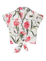 Dolce & Gabbana Kids chemise à fleurs - Blanc - thumbnail