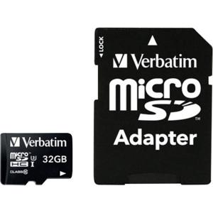 Verbatim PRO microSDHC-kaart 32 GB Class 10, UHS-I, UHS-Class 3 Incl. SD-adapter