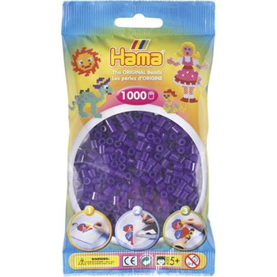 Hama Strijkkralen 1000 Stuks Paars Doorzichtig