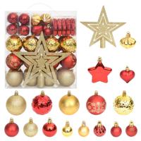 VidaXL 70-delige Kerstballenset goud en rood - thumbnail