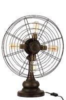 J-Line Lamp Ventilator Metaal Bruin