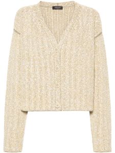 Fabiana Filippi cardigan en tweed à ornements métallisés