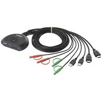 SpeaKa Professional SP-KVM-210 KVM-switch 2 poorten HDMI Toetsenbord 4096 x 2160 Pixel