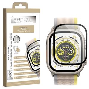 Panzer Flexibel Glas Apple Watch Ultra/Ultra 2 Screenprotector - 49mm - Zwart