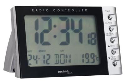 Techno Line WT 188 Wekker Zendergestuurd Zilver, Zwart Alarmtijden 1