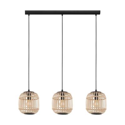 EGLO Bordesley plafondverlichting Zwart, Bruin E27