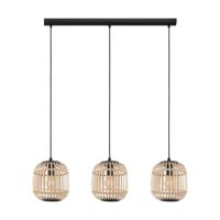 EGLO Bordesley plafondverlichting Zwart, Bruin E27