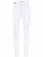 Philipp Plein legging à logo imprimé - Blanc