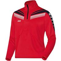 JAKO Heren Training Ziptop Pro, Rood/Zwart/Wit, XL