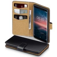Qubits - wallet hoes - Nokia 8 Sirocco - TAN zwart