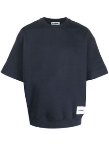 Jil Sander sweat à patch logo - Bleu