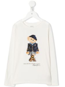 Ralph Lauren Kids t-shirt Polo Bear à manches longues - Blanc