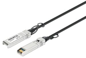 Intellinet 508438 InfiniBand en Glasvezelkabel 3 m SFP+ Zwart, Zilver