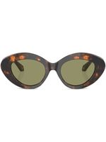 Giorgio Armani lunettes de vue ovales à effet écailles de tortue - Vert - thumbnail