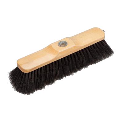 Houten zachte bezemkop naturel gelakt hout zwart 28 cm voor binnen - Bezem Houten zachte bezemkop naturel gelakt hout zwart 28 cm voor binnen - Bezem