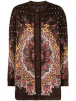 ETRO cardigan à motif en jacquard - Marron