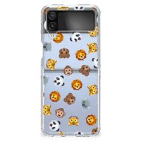 TPU bumper voor Samsung Galaxy Z Flip 4 Dieren Emojis - thumbnail