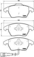 Remmenset, remschijf BREMBO, Remschijftype: Binnen geventileerd, Inbouwplaats: Achteras: , u.a. für Skoda, VW, Audi