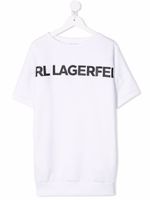 Karl Lagerfeld Kids robe à logo imprimé - Blanc