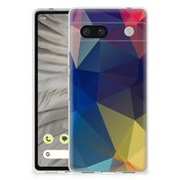 Google Pixel 7A TPU Hoesje Polygon Dark - thumbnail