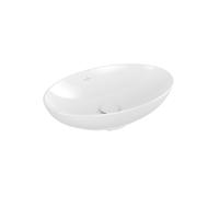 Villeroy & Boch Loop & friends opzetwastafel 56x38cm ovaal zonder overloop ceramic+ glans wit 4A4701R1 - thumbnail