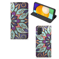 Samsung Galaxy A03s Smart Cover Purple Flower - thumbnail