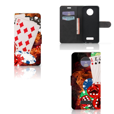 Motorola Moto Z Wallet Case met Pasjes Casino Motorola Moto Z Wallet Case met Pasjes Casino