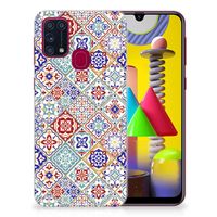 Samsung Galaxy M31 TPU Siliconen Hoesje Tiles Color - thumbnail