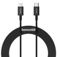 Baseus Superior-serie USB-C / Lightning-kabel - 2m, 20W - Zwart - thumbnail