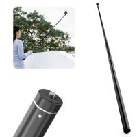 MOJOGEAR Selfie Stick Extra Lang - 160cm - Multifunctioneel met 1/4 inch schroefgat voor telefoonhouder/camera/microfoon - Stevig metaal - Zwart