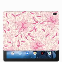 Lenovo Tab E10 Siliconen Hoesje Pink Flowers - thumbnail