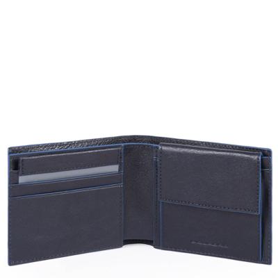 Piquadro Blue Square S Matte Men's Wallet With Coin Pocket Night Blue Piquadro Blue Square S Matte Men's Wallet With Coin Pocket Night Blue