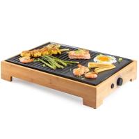 DOMO DO9271G Plancha Grill Bamboo Style 42 x 28 cm houtlook - 1800 W