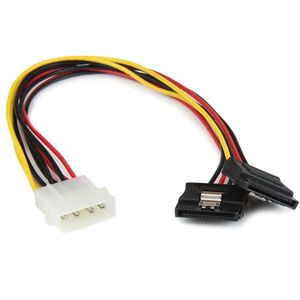 StarTech.com 30cm LP4 naar 2x Vergrendelbare Y-adapter Splitterkabel SATA Voeding 4-pin Molex naar 2x SATA