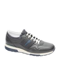 Van Lier Positano leren sneakers grijsblauw
