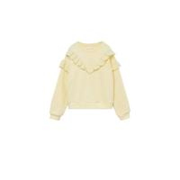 Mango Kids sweater met ruches geel